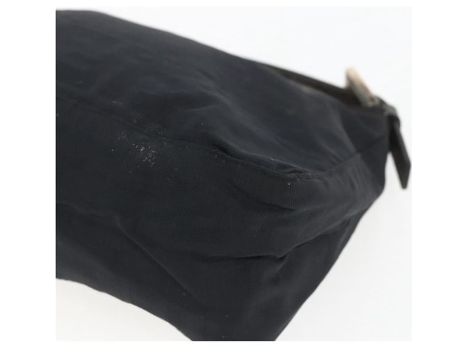 FENDI Zucca Canvas Handtasche Schwarz Silber Auth 166172 - Ansicht 16