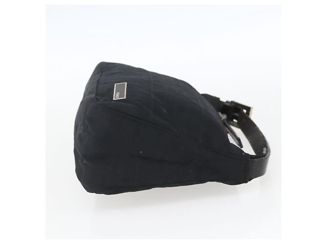 FENDI Zucca Canvas Handtasche Schwarz Silber Auth 166172 - Ansicht 4