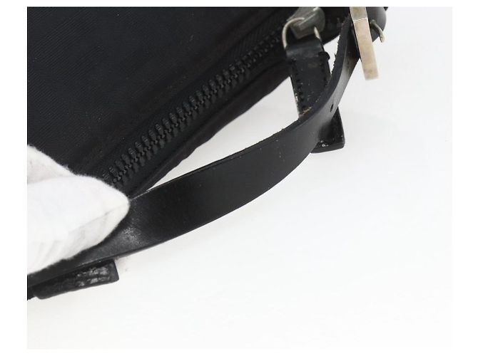 FENDI Zucca Canvas Handtasche Schwarz Silber Auth 166172 - Ansicht 7