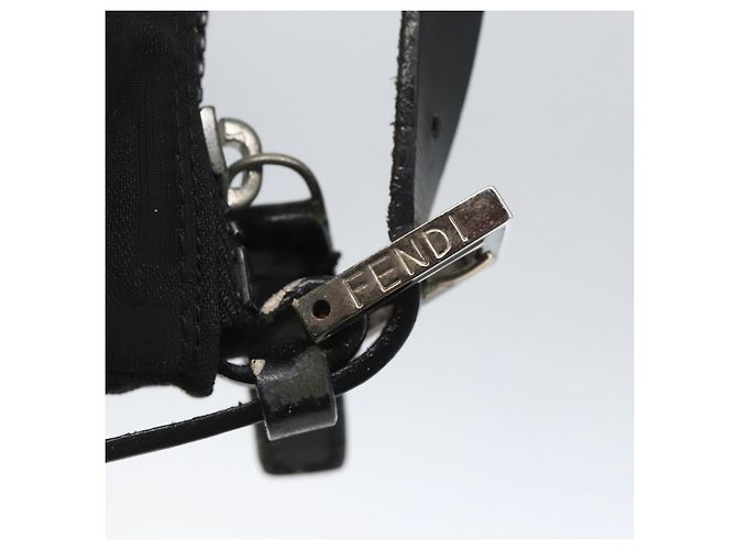 FENDI Zucca Canvas Handtasche Schwarz Silber Auth 166172 - Ansicht 9
