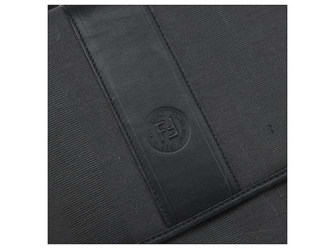 Pequin Bolsa de Ombro em Lona Pecan FENDI Preta Auth ep13179 Preto - vista 17