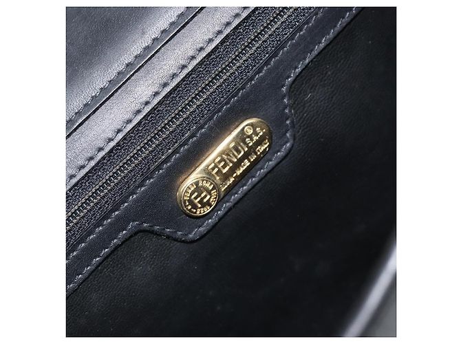 Pequin Bolsa de Ombro em Lona Pecan FENDI Preta Auth ep13179 Preto - vista 18