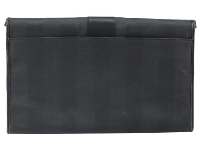 Pequin Bolsa de Ombro em Lona Pecan FENDI Preta Auth ep13179 Preto - vista 2