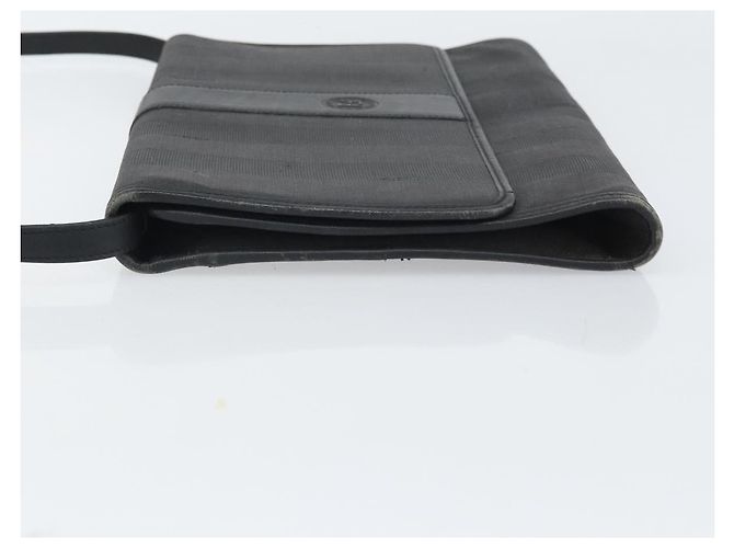 Pequin Bolsa de Ombro em Lona Pecan FENDI Preta Auth ep13179 Preto - vista 4