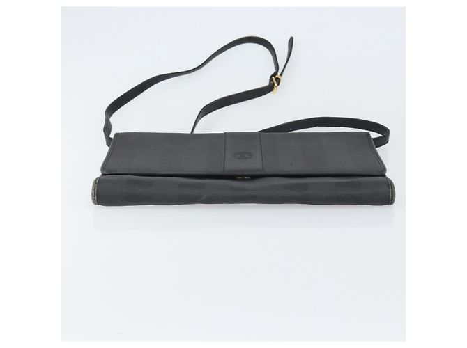 Pequin Bolsa de Ombro em Lona Pecan FENDI Preta Auth ep13179 Preto - vista 5