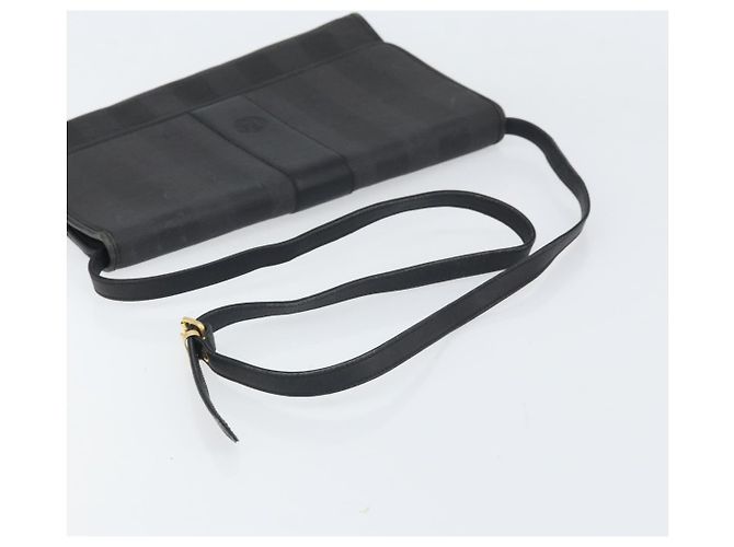 Pequin Bolsa de Ombro em Lona Pecan FENDI Preta Auth ep13179 Preto - vista 7