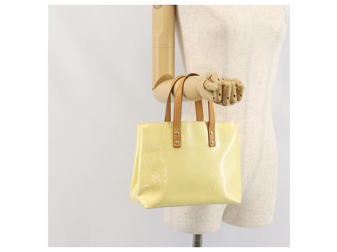 LOUIS VUITTON Monogram Vernis Reade PM Borsa a Mano Grigia M91145 LV Auth ep13110 Grigio - vista 23