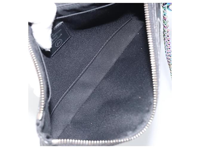 CUSTODIA PER IPHONE LOUIS VUITTON Monogram Eclipse Fragment M64449 LV Auth 159835 Monogramma - vista 11