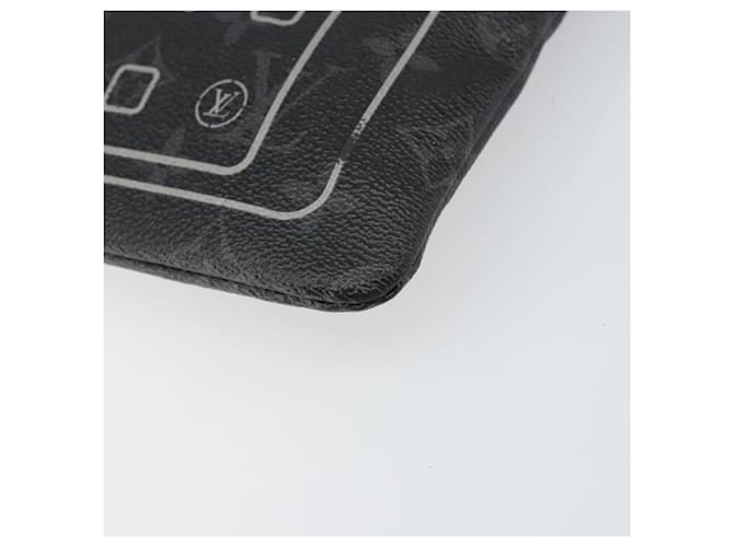 CUSTODIA PER IPHONE LOUIS VUITTON Monogram Eclipse Fragment M64449 LV Auth 159835 Monogramma - vista 7