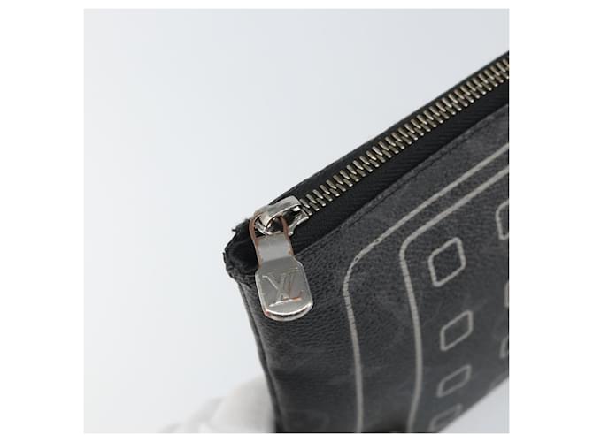 CUSTODIA PER IPHONE LOUIS VUITTON Monogram Eclipse Fragment M64449 LV Auth 159835 Monogramma - vista 9