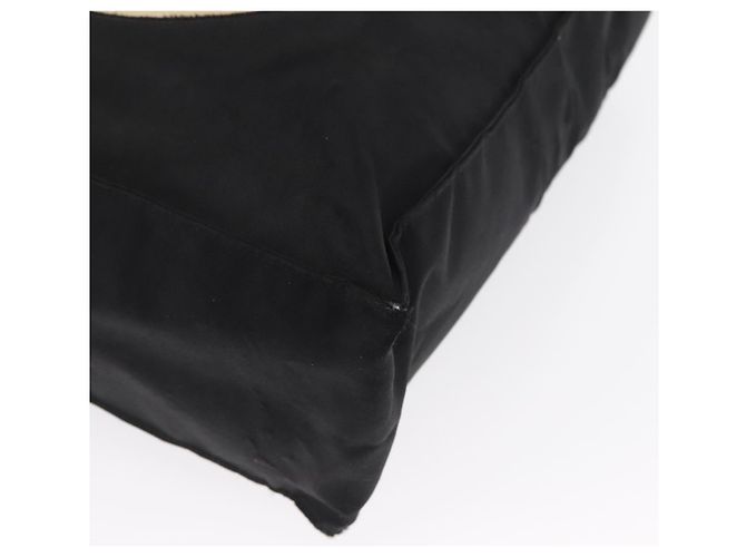CHANEL COCO Borsa Tote a Catena Nylon Nero Oro CC Auth 165069 D'oro - vista 14