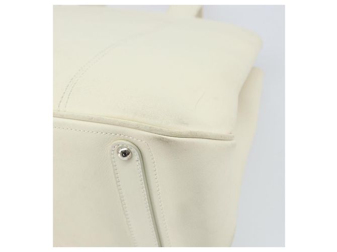 Borsa a mano in pelle bianca e argento Salvatore Ferragamo Auth BA9927 Bianco - vista 15