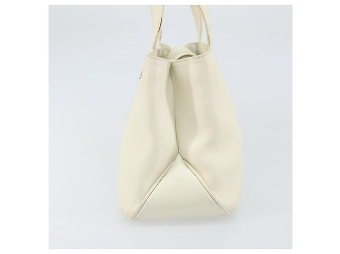 Borsa a mano in pelle bianca e argento Salvatore Ferragamo Auth BA9927 Bianco - vista 4