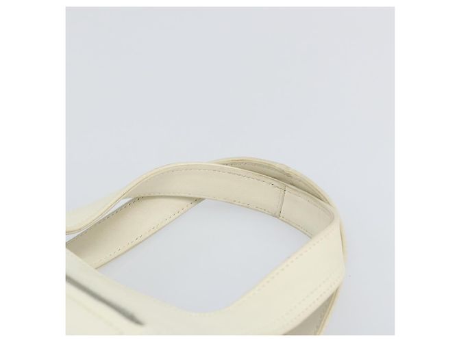 Borsa a mano in pelle bianca e argento Salvatore Ferragamo Auth BA9927 Bianco - vista 8