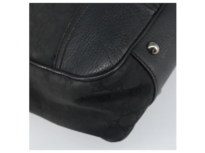 Borsa tote Gucci GG Canvas Web Sherry Line Nera Argento Rossa 293592 Auth 170377 Nero Rosso - vista 14