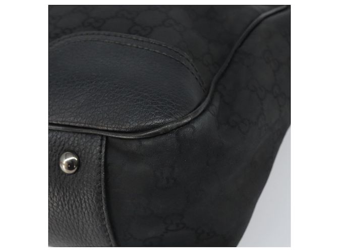 Borsa tote Gucci GG Canvas Web Sherry Line Nera Argento Rossa 293592 Auth 170377 Nero Rosso - vista 15