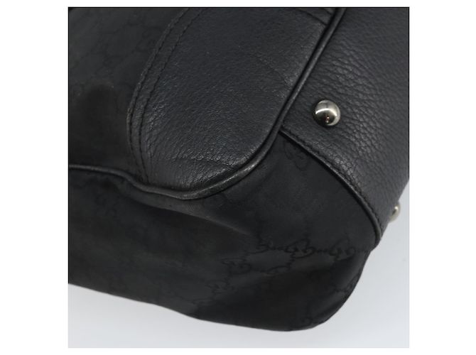 Borsa tote Gucci GG Canvas Web Sherry Line Nera Argento Rossa 293592 Auth 170377 Nero Rosso - vista 16