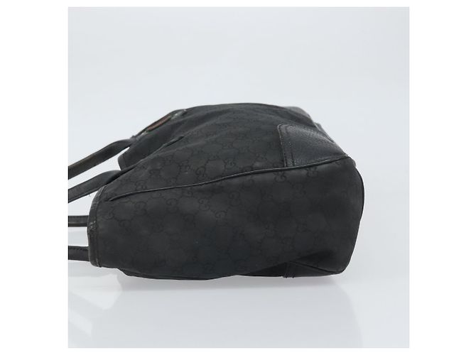 Borsa tote Gucci GG Canvas Web Sherry Line Nera Argento Rossa 293592 Auth 170377 Nero Rosso - vista 4
