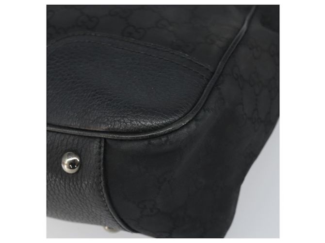 Borsa tote Gucci GG Canvas Web Sherry Line Nera Argento Rossa 293592 Auth 170377 Nero Rosso - vista 9