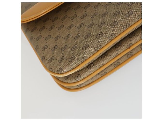 Gucci Borsa a Spalla Micro GG Supreme PVC Beige Oro 004 106 0024 Auth BA10006 D'oro - vista 14