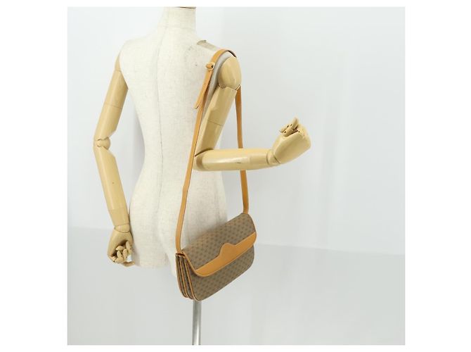 Gucci Borsa a Spalla Micro GG Supreme PVC Beige Oro 004 106 0024 Auth BA10006 D'oro - vista 22