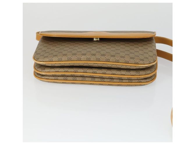 Gucci Borsa a Spalla Micro GG Supreme PVC Beige Oro 004 106 0024 Auth BA10006 D'oro - vista 5