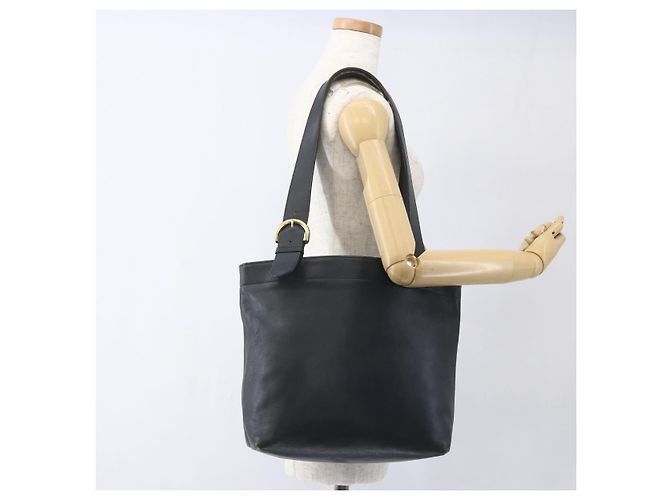 Coach Borsa Tote in Pelle Nera e Oro Auth am9267 Nero D'oro - vista 19