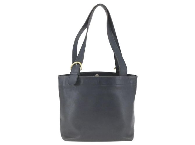Coach Borsa Tote in Pelle Nera e Oro Auth am9267 Nero D'oro - vista 2