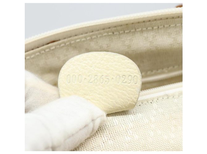 Borsa a mano GUCCI Bamboo Suede 2 vie Beige Oro 000 2865 0290 Auth ep13200 D'oro - vista 12
