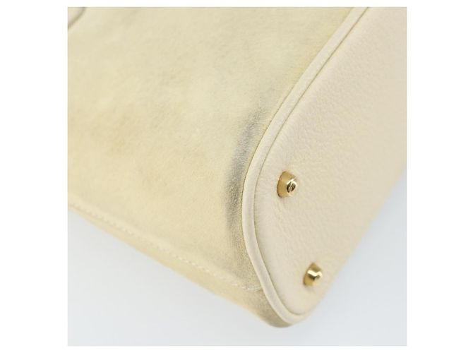 Borsa a mano GUCCI Bamboo Suede 2 vie Beige Oro 000 2865 0290 Auth ep13200 D'oro - vista 18