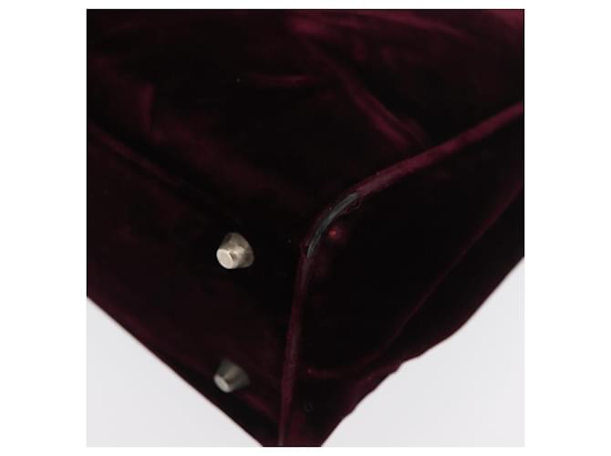 PRADA Borsa a Mano Velluto Viola Argento Auth bs33182 Porpora - vista 16