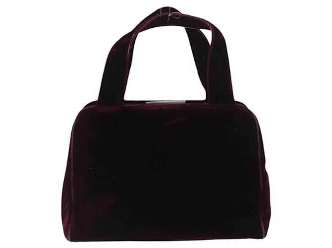 PRADA Borsa a Mano Velluto Viola Argento Auth bs33182 Porpora - vista 2