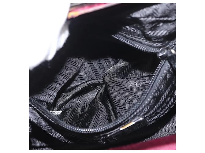 PRADA Borsa a Mano Velluto Viola Argento Auth bs33182 Porpora - vista 21