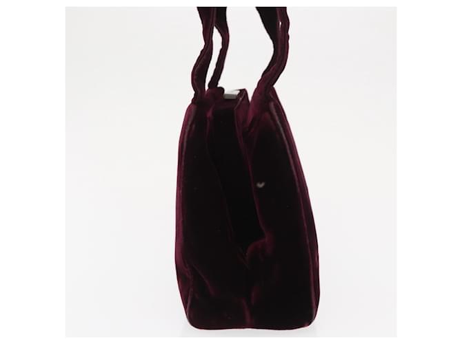 PRADA Borsa a Mano Velluto Viola Argento Auth bs33182 Porpora - vista 4
