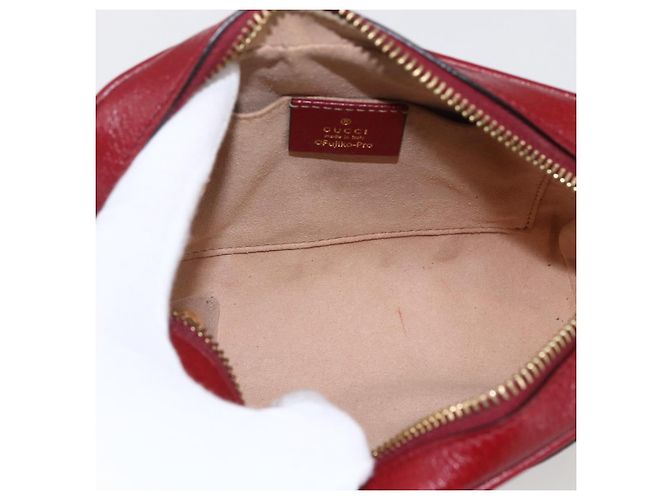 GUCCI GUCCI �~ Borsa Micro GG Supreme Doraemon PVC Beige Oro 647784 Auth 149862SM D'oro - vista 10