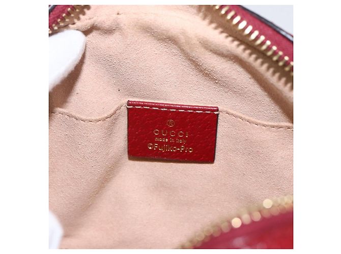 GUCCI GUCCI �~ Borsa Micro GG Supreme Doraemon PVC Beige Oro 647784 Auth 149862SM D'oro - vista 18