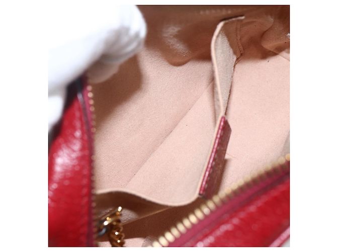 GUCCI GUCCI �~ Borsa Micro GG Supreme Doraemon PVC Beige Oro 647784 Auth 149862SM D'oro - vista 22