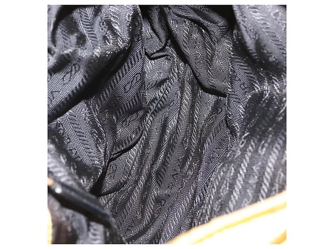 Borsa a Spalla PRADA in Nylon Gialla Argento Autentica 166691 Giallo - vista 11