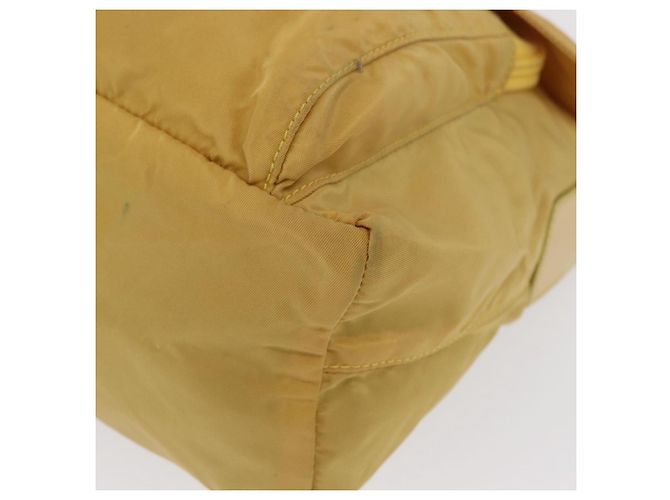Borsa a Spalla PRADA in Nylon Gialla Argento Autentica 166691 Giallo - vista 14