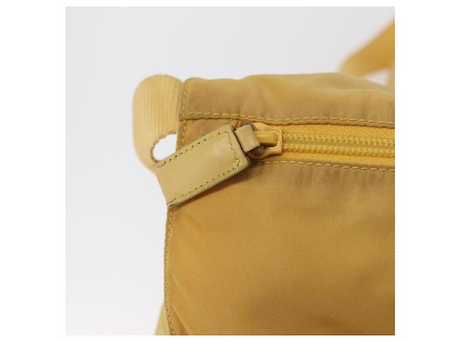 Borsa a Spalla PRADA in Nylon Gialla Argento Autentica 166691 Giallo - vista 18