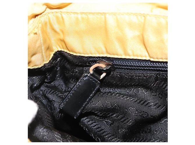 Borsa a Spalla PRADA in Nylon Gialla Argento Autentica 166691 Giallo - vista 22