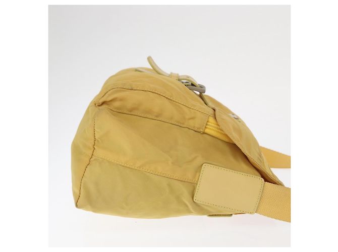 Borsa a Spalla PRADA in Nylon Gialla Argento Autentica 166691 Giallo - vista 3