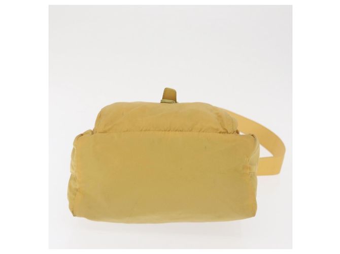 Borsa a Spalla PRADA in Nylon Gialla Argento Autentica 166691 Giallo - vista 5