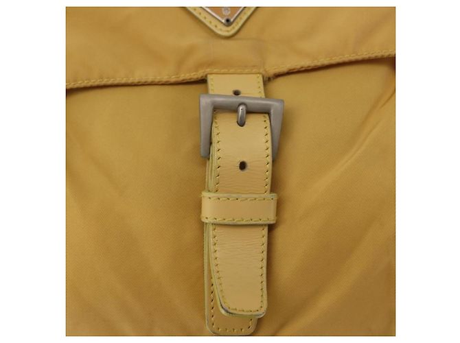 Borsa a Spalla PRADA in Nylon Gialla Argento Autentica 166691 Giallo - vista 9