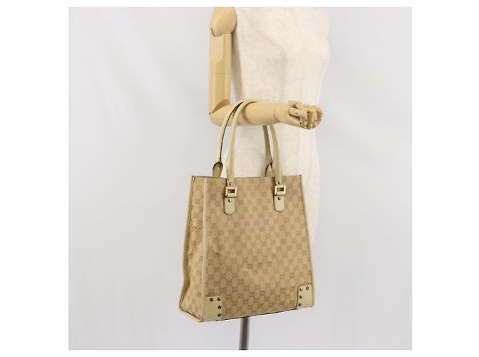 GUCCI GG Canvas Tote Bag Beige Gold 124261 Auth ep13162 - Ansicht 22