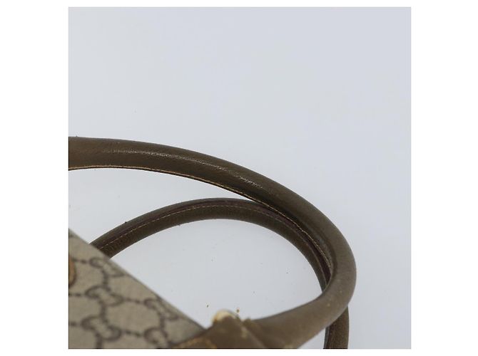 Gucci Borsa Boston GG Plus Supreme in PVC beige e oro Auth 166725 D'oro - vista 8