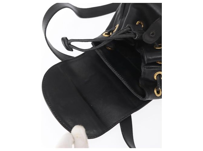Zaino in Pelle Gucci Bamboo Nero Oro 003 2058 0030 Auth gh1708 - vista 10