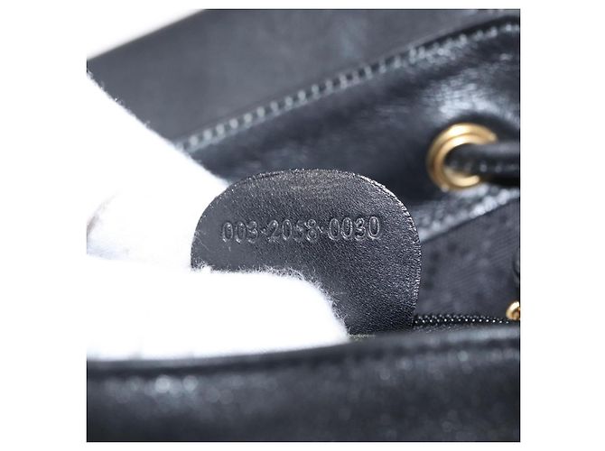 Zaino in Pelle Gucci Bamboo Nero Oro 003 2058 0030 Auth gh1708 - vista 12