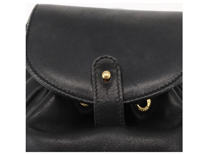 Zaino in Pelle Gucci Bamboo Nero Oro 003 2058 0030 Auth gh1708 - vista 20