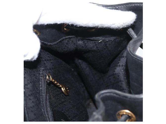 Zaino in Pelle Gucci Bamboo Nero Oro 003 2058 0030 Auth gh1708 - vista 23